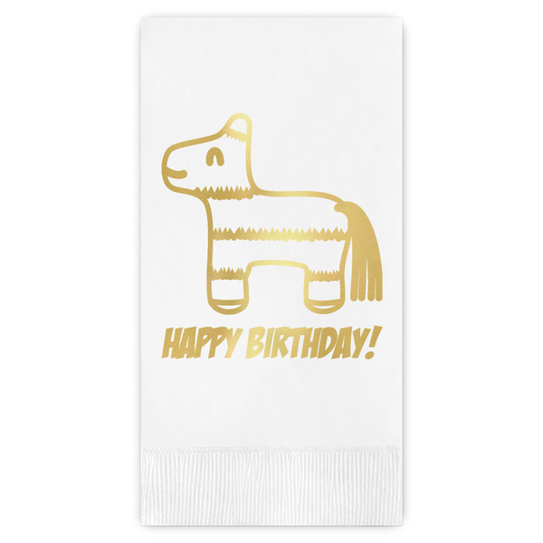 Custom Pinata Birthday Guest Napkins - Foil Stamped (Personalized)