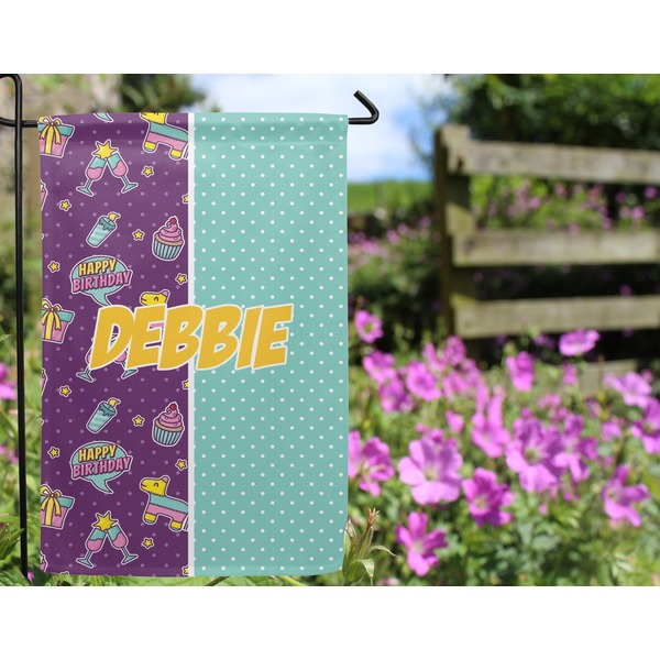 Pinata Birthday Garden Flag - Outside In Flowers