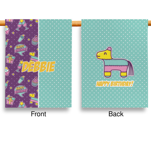 Pinata Birthday Garden Flags - Large - Double Sided - APPROVAL