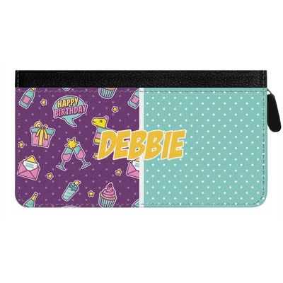 Pinata Birthday Genuine Leather Ladies Zippered Wallet (Personalized)