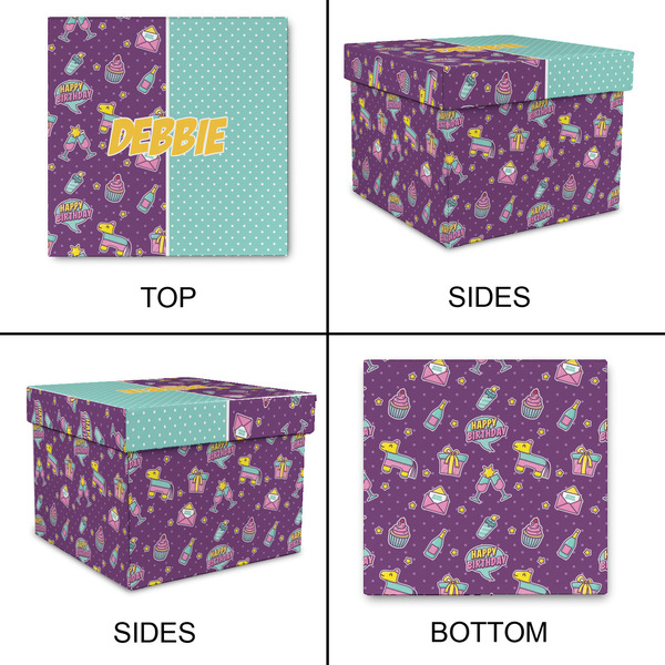 Pinata Birthday Gift Boxes with Lid - Canvas Wrapped - XX-Large - Approval