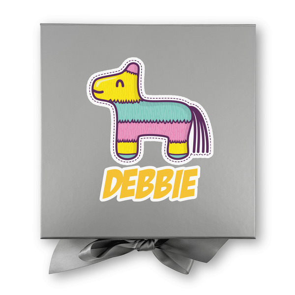 Pinata Birthday Gift Boxes with Magnetic Lid - Silver - Approval