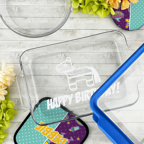 Pinata Birthday Glass Baking Dish - LIFESTYLE (13x9)