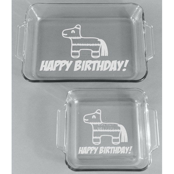 Pinata Birthday Glass Baking Dish Set - FRONT