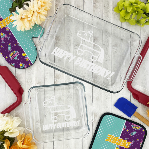 Pinata Birthday Glass Baking Dish Set - LIFESTYLE