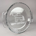 Pinata Birthday Glass Pie Dish - 9.5in Round (Personalized)