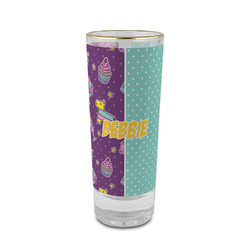Pinata Birthday 2 oz Shot Glass - Glass with Gold Rim (Personalized)