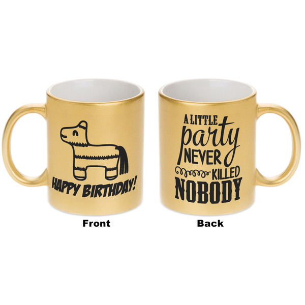 Pinata Birthday Gold Mug - Apvl