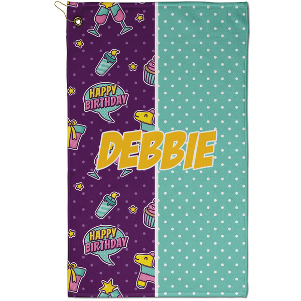 Custom Pinata Birthday Golf Towel - Poly-Cotton Blend - Small w/ Name or Text