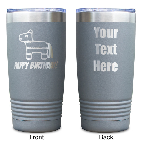 Pinata Birthday Gray Polar Camel Tumbler - 20oz - Double Sided - Approval