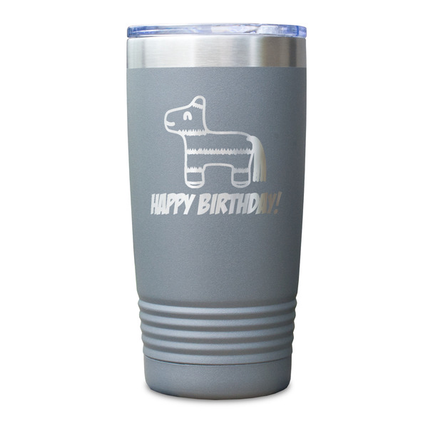 Pinata Birthday Gray Polar Camel Tumbler - 20oz - Single Sided - Approval