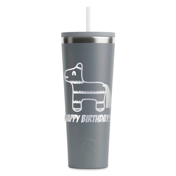 Pinata Birthday Grey RTIC Everyday Tumbler - 28 oz. - Front