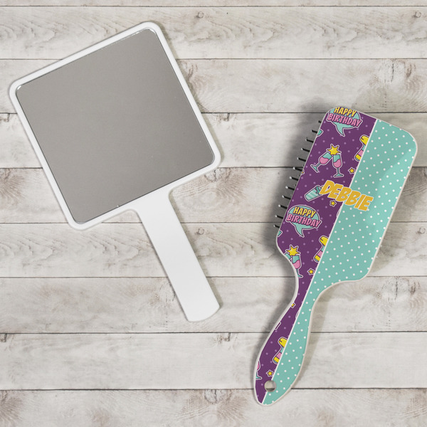 Pinata Birthday Hair Brush - In Context