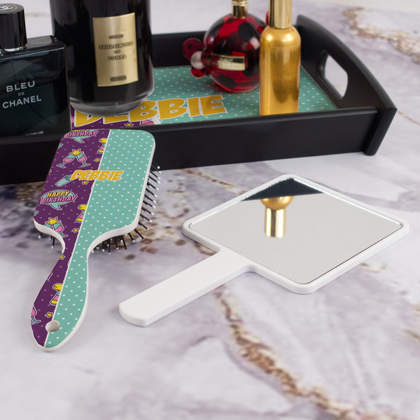 Pinata Birthday Hair Brush - With Hand Mirror