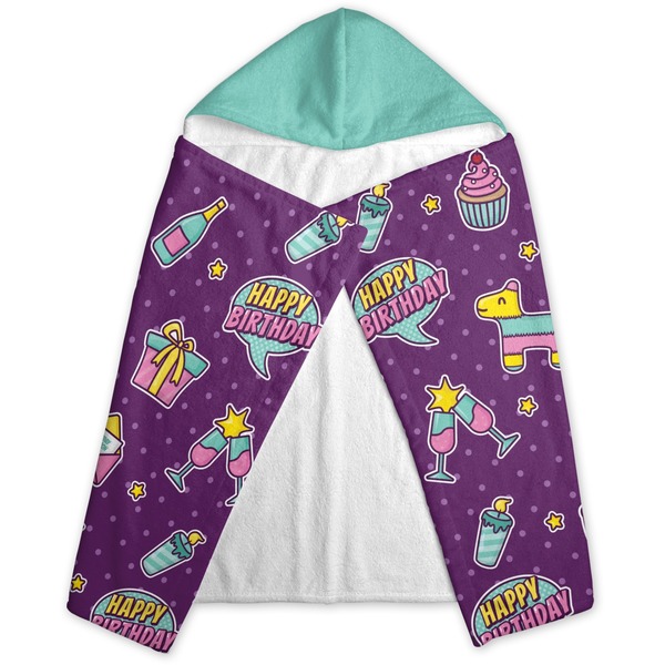 Pinata Birthday Hooded Towel - Folded
