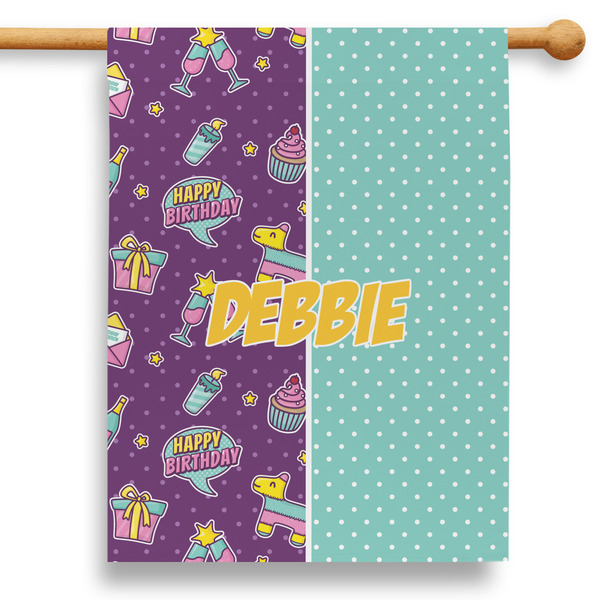 Custom Pinata Birthday 28" House Flag (Personalized)