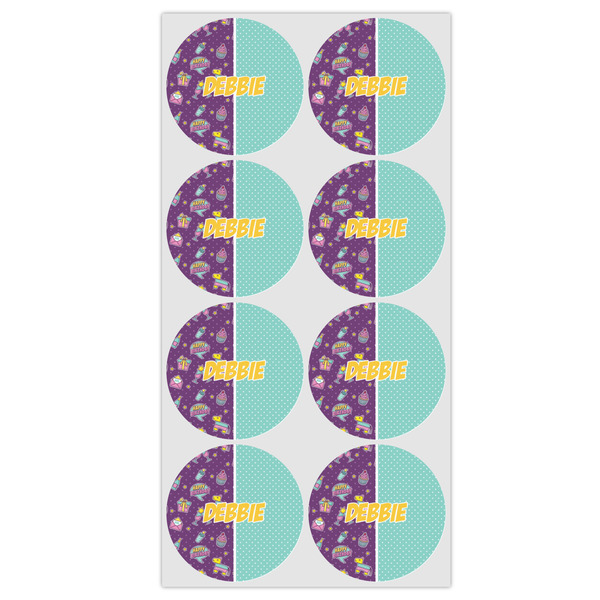 Pinata Birthday Icing Circle - Medium - Set of 8