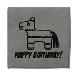 Pinata Birthday Jewelry Gift Box - Engraved Leather Lid (Personalized)