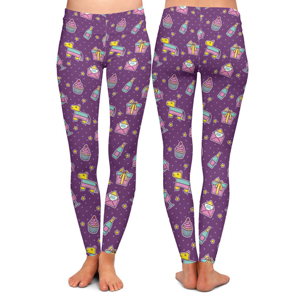 Pinata Birthday Ladies Leggings - Front and Back