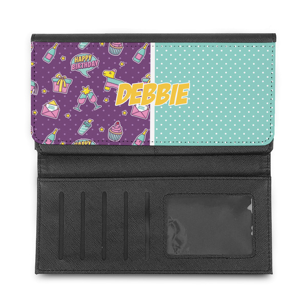 Pinata Birthday Ladies Wallet - Half Way Open