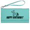 Pinata Birthday Ladies Wallet - Leather - Teal - Front View