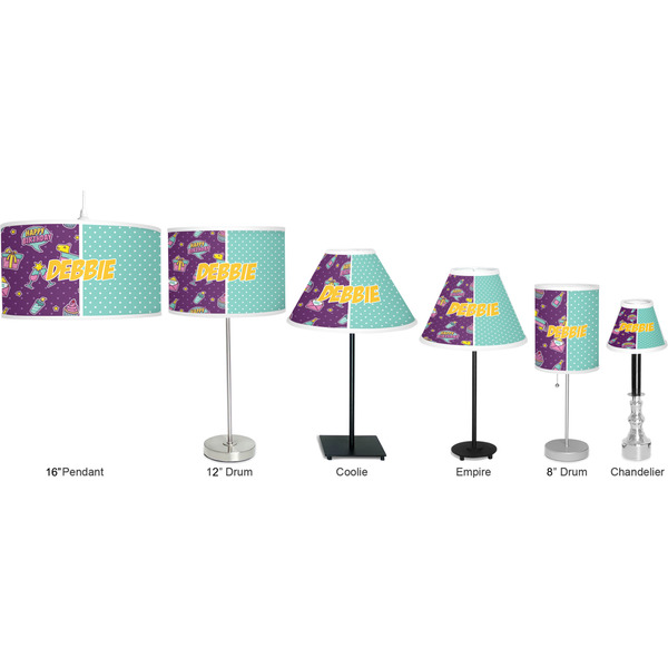 Pinata Birthday Lamp Full View Size Comparison