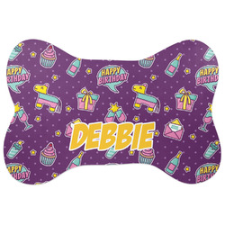 Pinata Birthday Bone Shaped Dog Food Mat (Large) (Personalized)