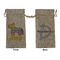 Pinata Birthday Large Burlap Gift Bags - Front & Back