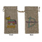 Pinata Birthday Large Burlap Gift Bag - Front & Back (Personalized)