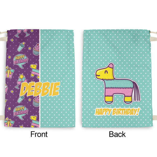 Pinata Birthday Large Laundry Bag - Front & Back View