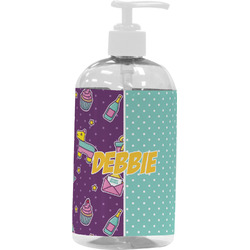 Pinata Birthday Plastic Soap / Lotion Dispenser (16 oz - Large - White) (Personalized)