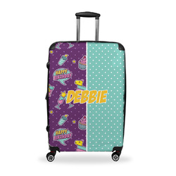 Pinata Birthday Suitcase - 28" Large - Checked w/ Name or Text