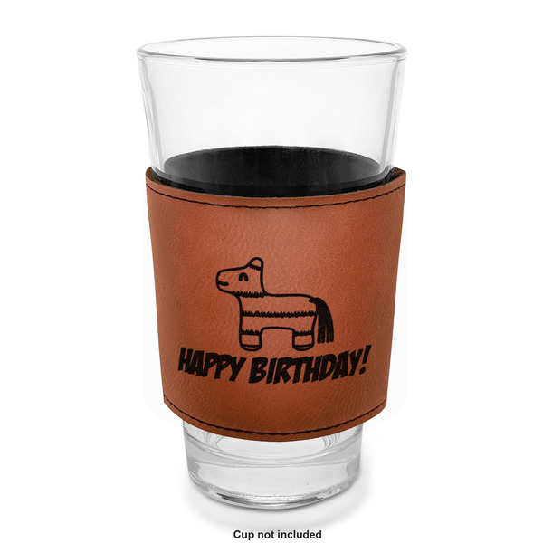 Pinata Birthday Laserable Leatherette Mug Sleeve - In pint glass for bar