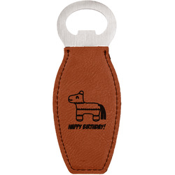 Pinata Birthday Leatherette Bottle Opener - Double Sided (Personalized)
