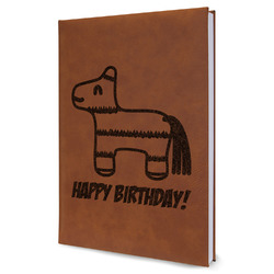 Pinata Birthday Leather Sketchbook - Large - Single Sided (Personalized)