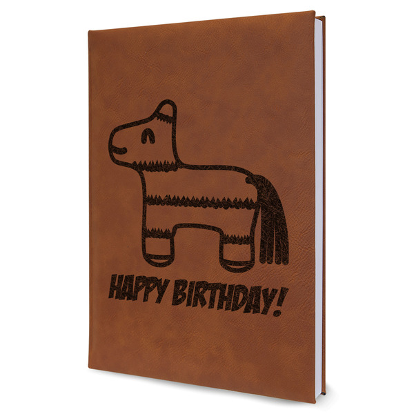 Custom Pinata Birthday Leather Sketchbook - Large - Single Sided (Personalized)