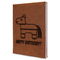 Pinata Birthday Leather Sketchbook - Large - Single Sided - Angled View