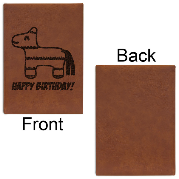 Pinata Birthday Leatherette Journal - Large - Single Sided - Front & Back View
