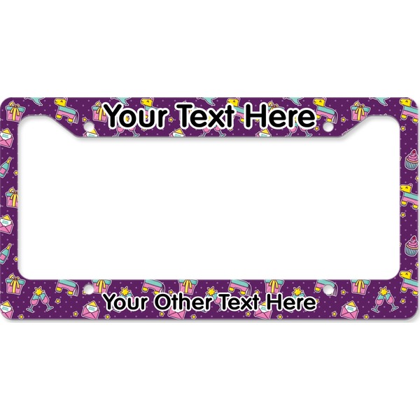Pinata Birthday License Plate Frame Wide