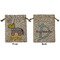Pinata Birthday Medium Burlap Gift Bag - Front & Back (Personalized)