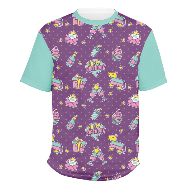 Custom Pinata Birthday Men's Crew T-Shirt - 2X Large