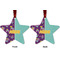 Pinata Birthday Metal Star Ornament - Front and Back