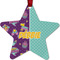 Pinata Birthday Metal Star Ornament - Front