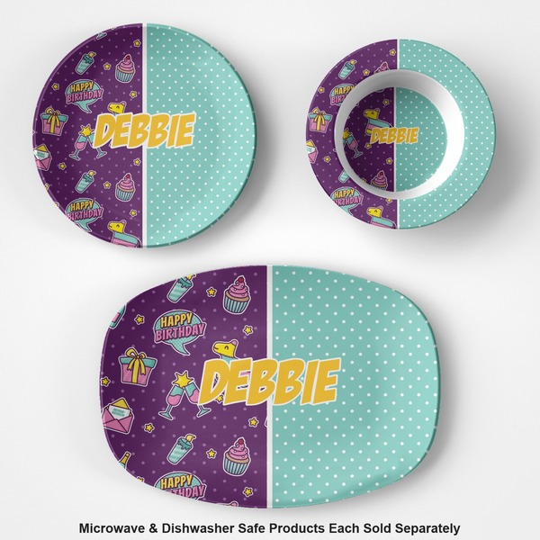 Pinata Birthday Microwave & Dishwasher Safe CP Plastic Dishware - Group