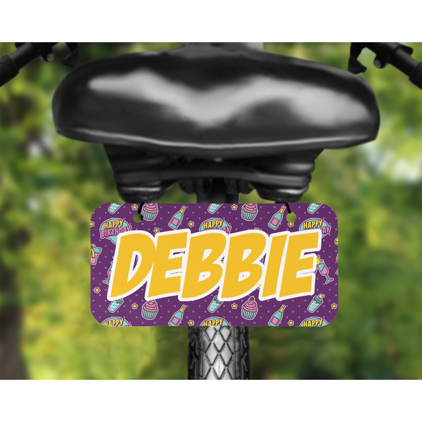 Pinata Birthday Mini License Plate on Bicycle - LIFESTYLE Two holes