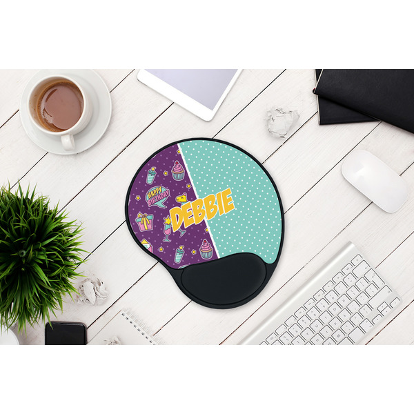 Pinata Birthday Mouse Pad with Wrist Rest - LIFESYTLE 1