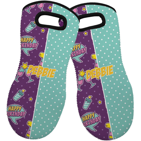 Pinata Birthday Neoprene Oven Mitt -Set of 2 - Front