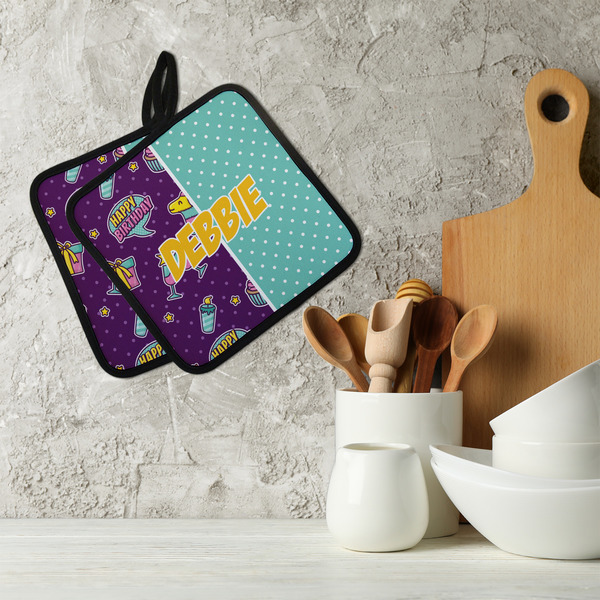 Pinata Birthday Neoprene Pot Holder - Set of 2  LIFESTYLE