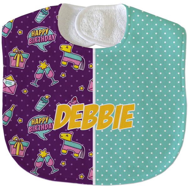 Pinata Birthday New Baby Bib - Closed and Folded
