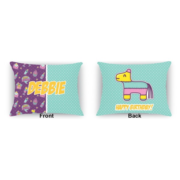 Pinata Birthday Outdoor Rectangular Throw Pillow (Front and Back)